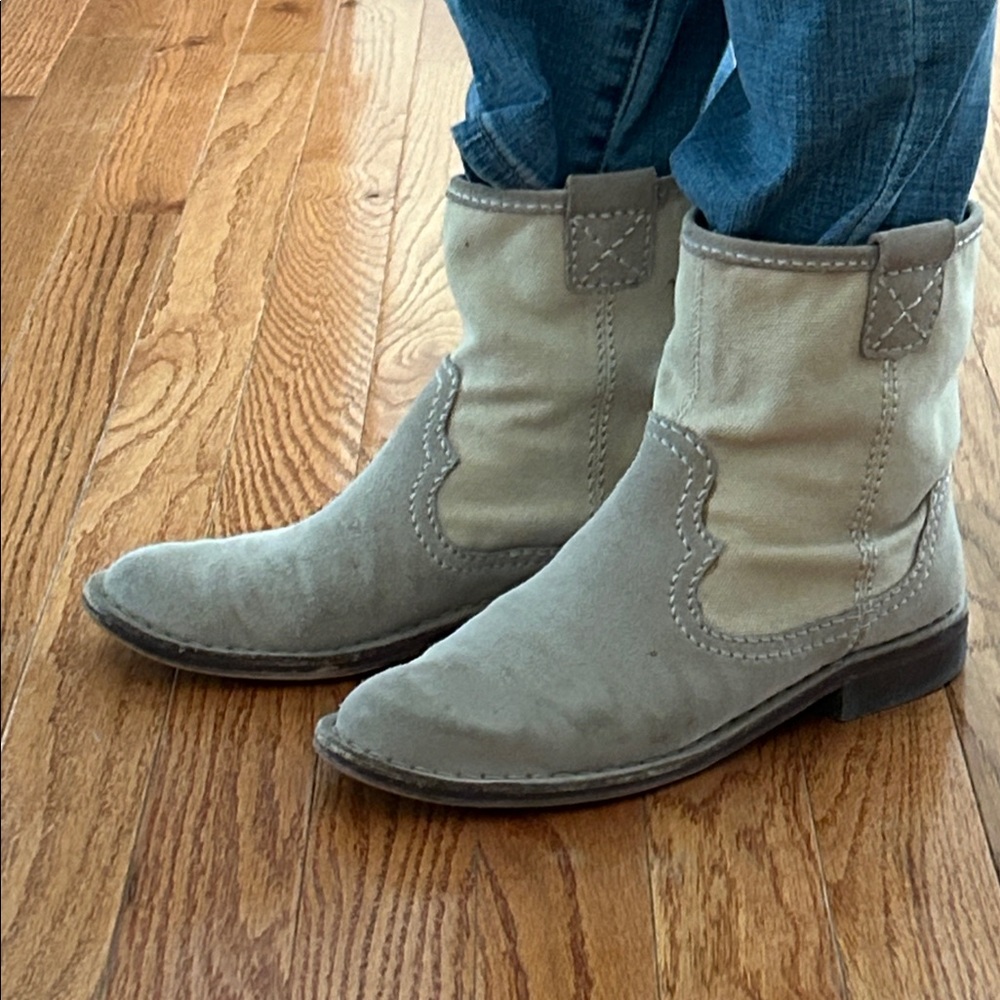 Beige Cowboy Booties - Picture 4 of 15
